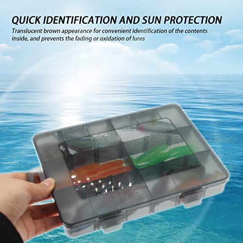 Lilureena 2Pcs Fishing Tackle Box Plastic Box, Tackle Box Organizer With Removable Dividers Small Parts Organizer Tackle Box For Fishing Tackle Storage #TOP6