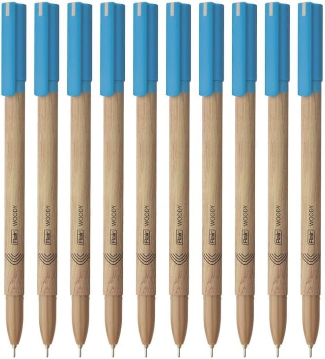 FLAIR Woody 0.7mm Ball Pen Box Pack Attractive Woody