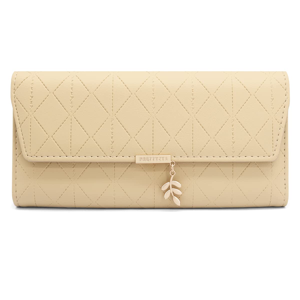 Geldbörse Damen im Langformat, Portemonnaie Gross für Frauen PU Leder mit 9 Kartenfächern Lang Portmonee Damen Geldbeutel groß mit Reißverschluss Münzfach und Vielen Fächern (Mandel)