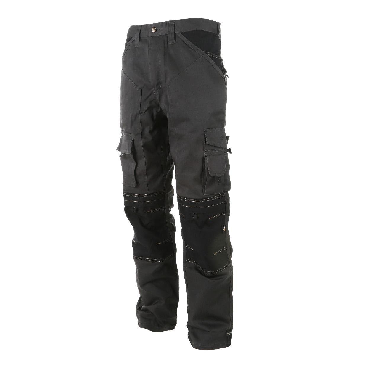 Apache Pantalon de travail en poly-coton pour homme, 40W x 33L, gris/noir, 1 — vue 3