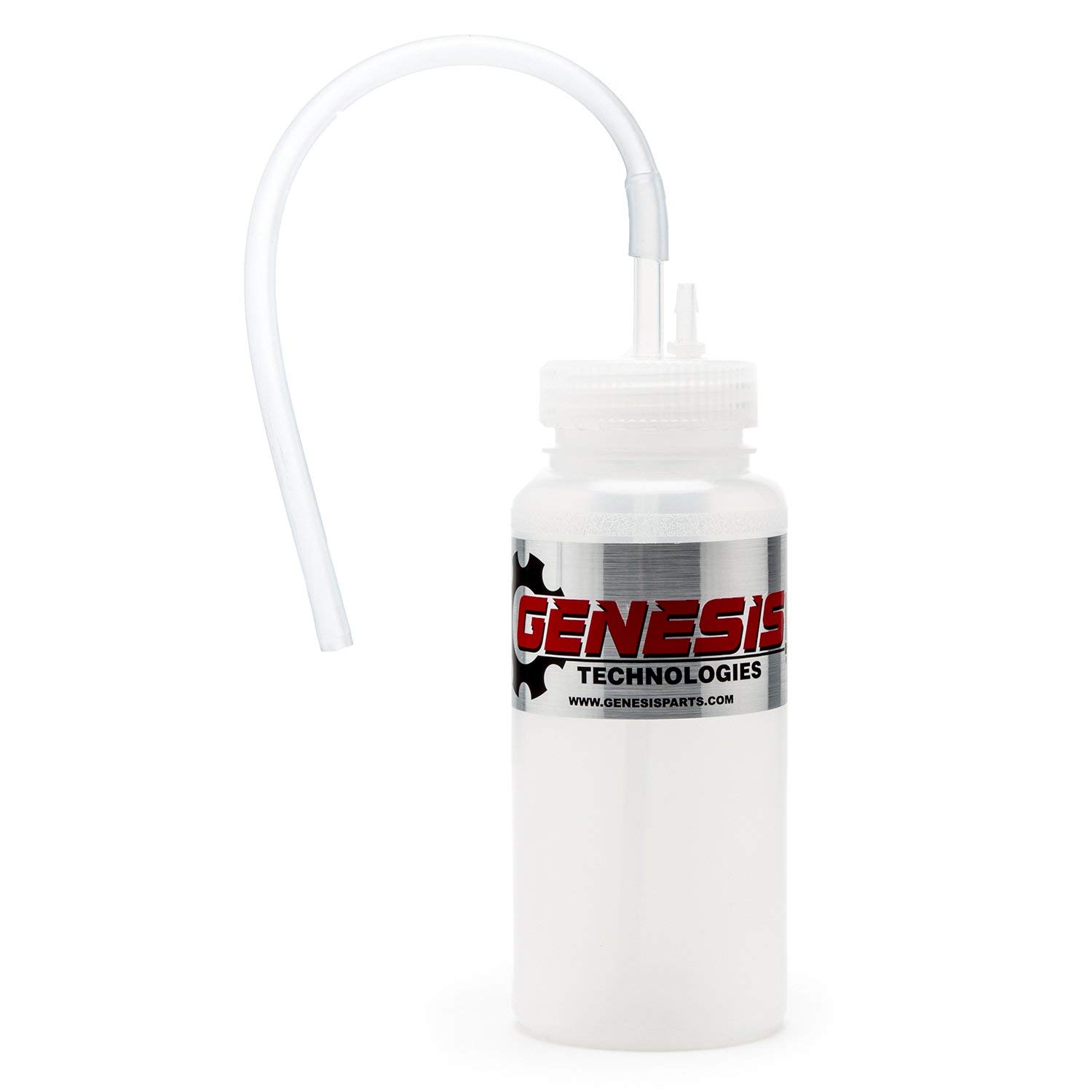 Genesis Universal One Person Dual Brake Bleeder Bottle with 16 lb. Magnet Mount, Stainless Steel Cable, and 12 Inch Fluid Tube
