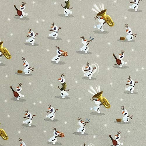 Image of Disney Fabric 100% Cotton Characters Princess Winnie Toy Story Heros 140cm Wide! (Olaf Frozen) (Fat - Quarter)