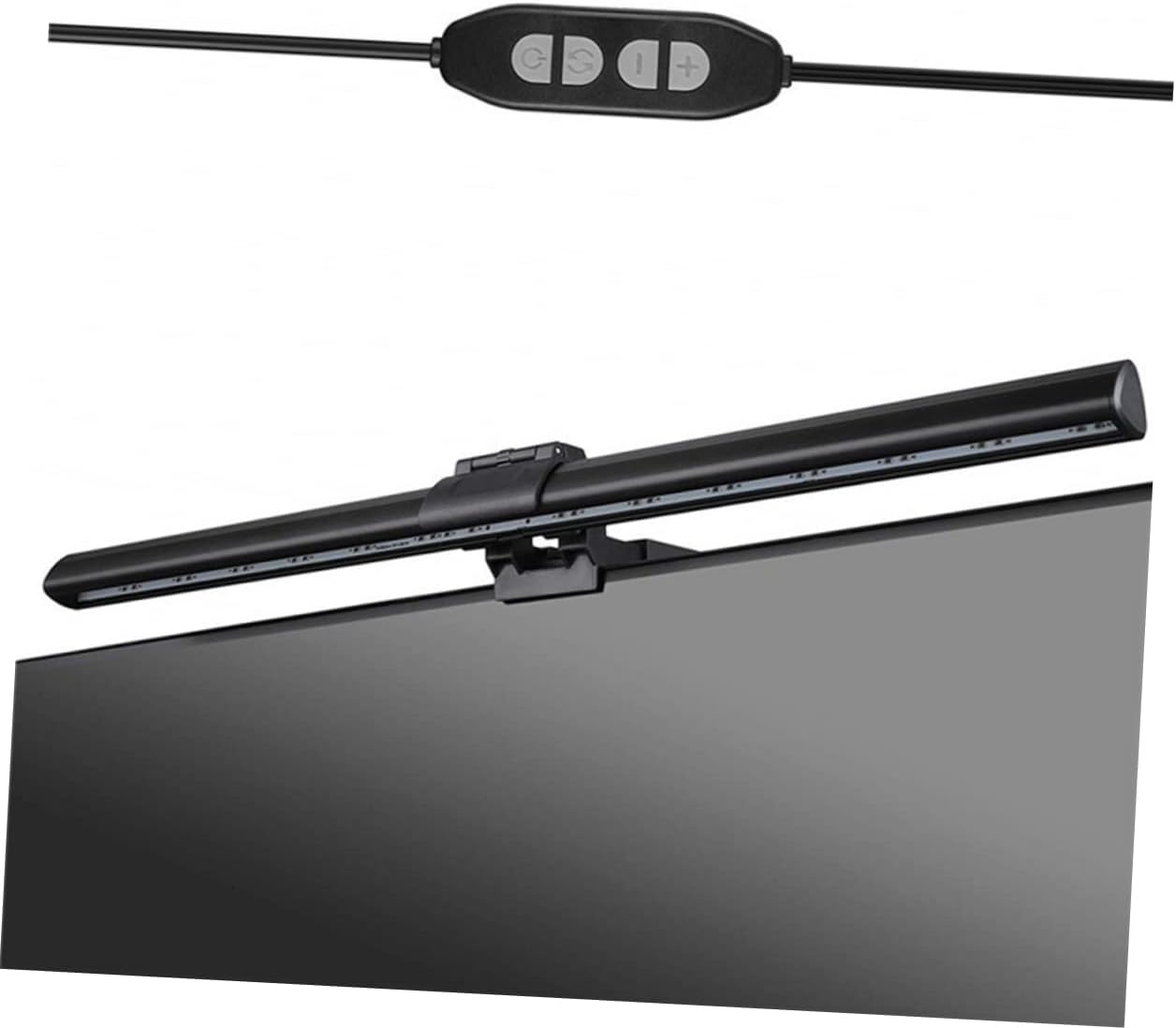 Mikikit Computer Monitor Light Clamp Eye-Protecting E-Reading Screen Lamp USB Powered for Home Office Study Black Clip Design