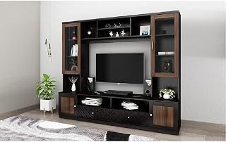 Royaloak Muar Malaysian Entertainment Unit in Melamine Finish | Engineered Wood with Melamine Finish | Superior Strength Construction | Ample Storage | Telescopic Channel | Durable Entertainment Unit