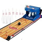 mmagicc Jeu De Piste De Bowling électronique pour Enfants Jouet Interactif Parent-Enfant avec Tableau électronique Effets Sonores Lumières LED Jouets D'intérieur Cadeau d'anniversaire