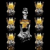 3. Aspetto: i nostri sofisticati decantatori di vino dispongono di vetro spesso e luminoso e tappi geometrici di vetro, il robusto vetro sul decanter di whisky mantiene la tua bevanda fresca, ricca di texture e gusti freschi ogni volta ..