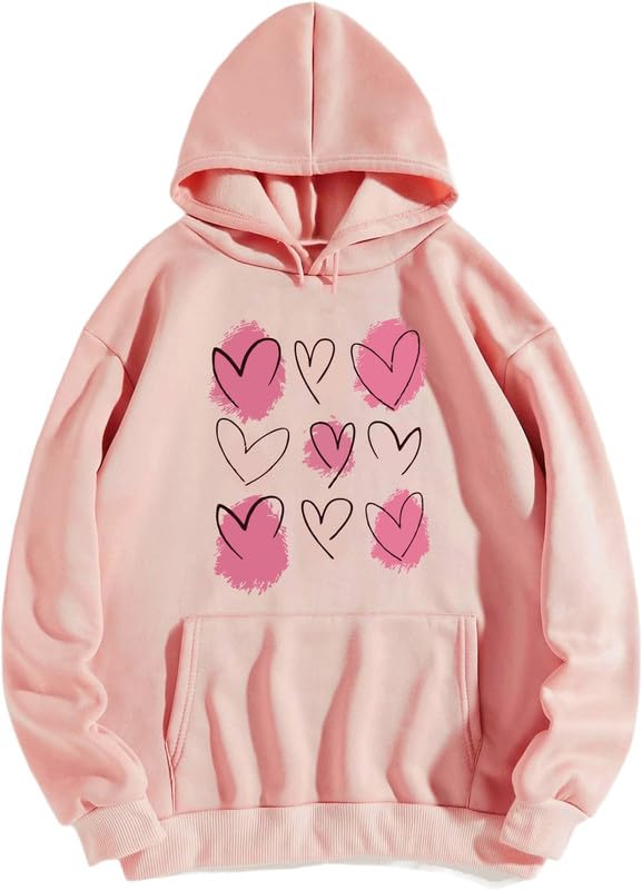 Heart Hoodie Women Girl Causal Stylish Latest Black Lavender Peach 499 599 699 Under-image-33