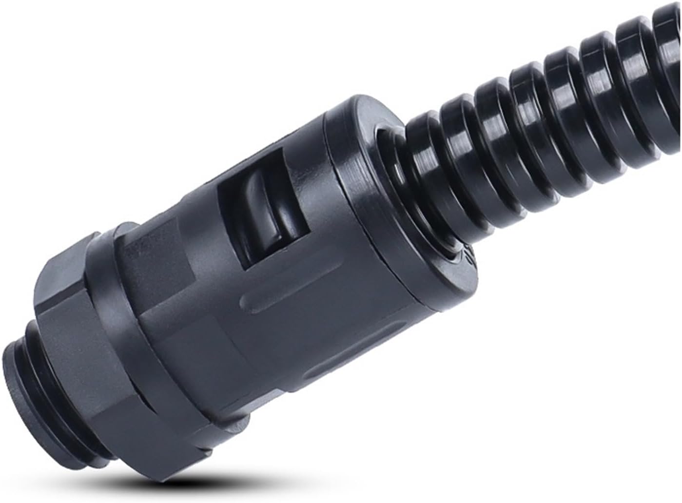 1Pcs Corrugated Pipe Joint Plastic Tube Connecto Bellows Joint AD10-PG7-AD54.5-PG48 Cable Gland Nylon Joint(AD10 PG7,1pcs)