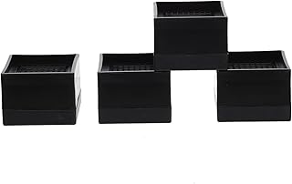 Cabilock Adjustable Furniture Feet 4pcs Rubber Bed Feet Furniture Risers Heavy Duty Rubber Bed Elevators Sofa Feet Furniture Sofa Table Couch Bed Frame Riser (Black) Floor Furniture
