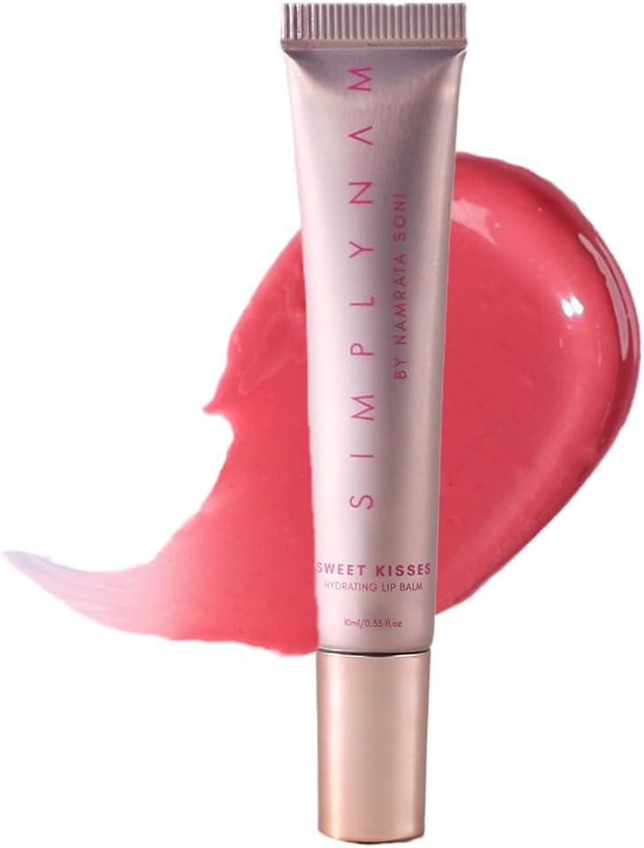 SIMPLYNAM Sweet Kisses Hydrating Lip Balm | Vegan Hydrating Lip Butter | With Jojoba Oil and peptides | 3-in-1 Formula for Long Lasting Hydration | Non-Sticky | High Gloss | Pink - Cupcake