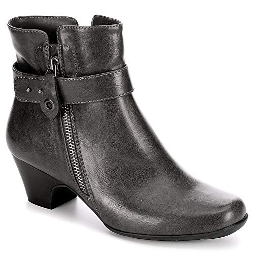 Michael Shannon Womens Sonsa Heeled Ankle Boot Shoes, Grey, US 5.5