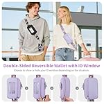 Clip and Go Strap for Phone with Wallet Crossbody Phone Lanyard with Anti-Theft Zipper Pouch Detachable Quilted Wrist Wallet with RFID and ID Window for Daily Travel. - Image 5