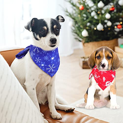 Skystuff Dog Christmas Bandana,Christmas Pet Scarf, Christmas Snowflake Triangle Scarf Washable, and Adjustable Classic Dog Scarf, Christmas Pet Clothing Accessories, Dogs - Image 8