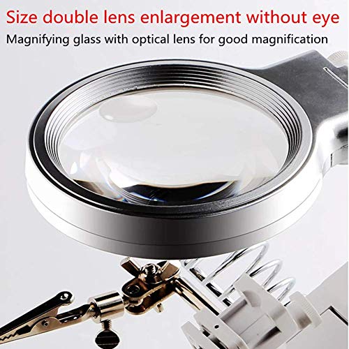 Loupe de bureau circuit imprimé à lentille en verre et éclairage LED intégré - 6