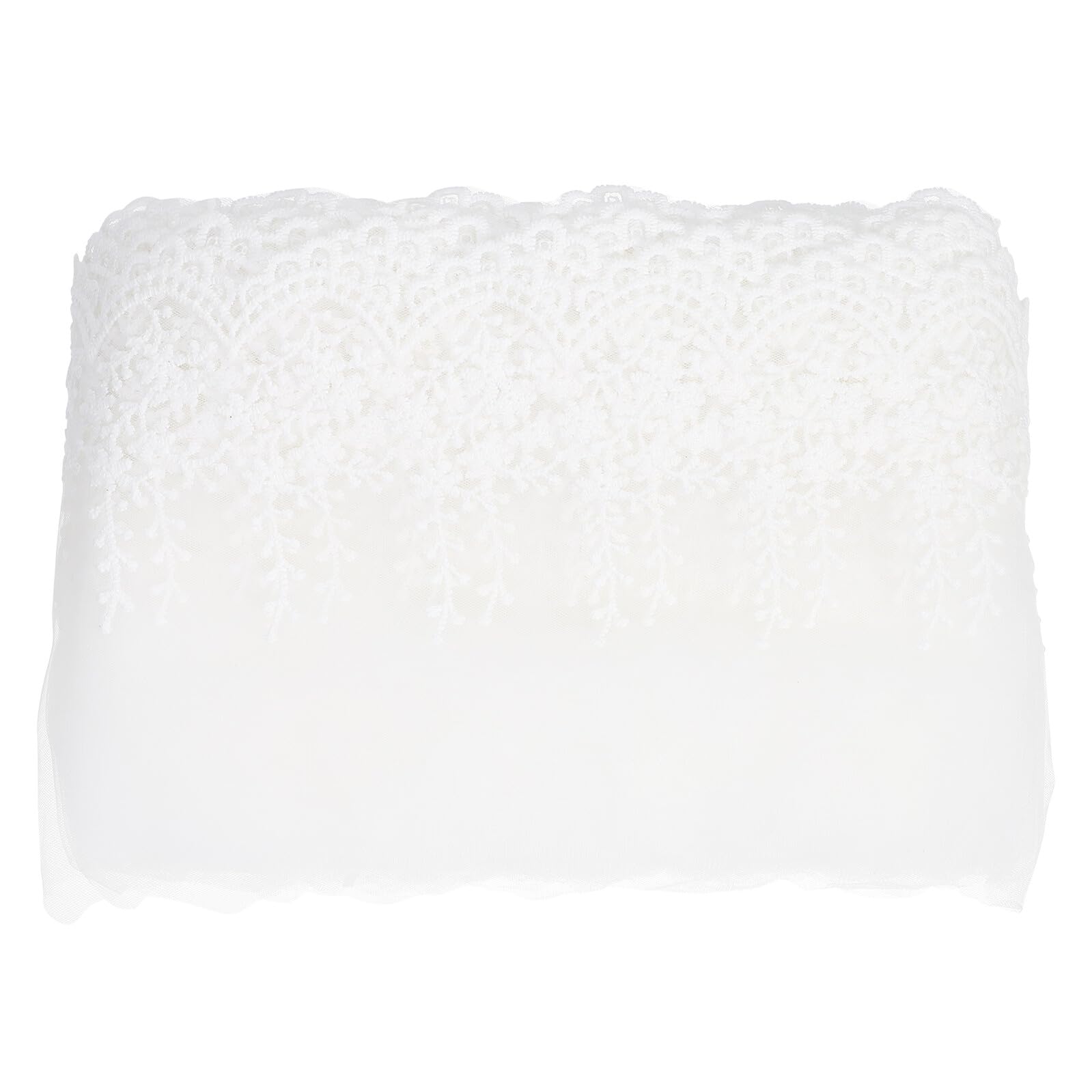 Hemobllo Nastro di Pizzo per Vestiti Bianco in Seta di Latte Rotolo da 15 Iarde per Cucito Decorazioni Matrimonio e Fai da Te Materiale Artigianale Leggero e Resistente