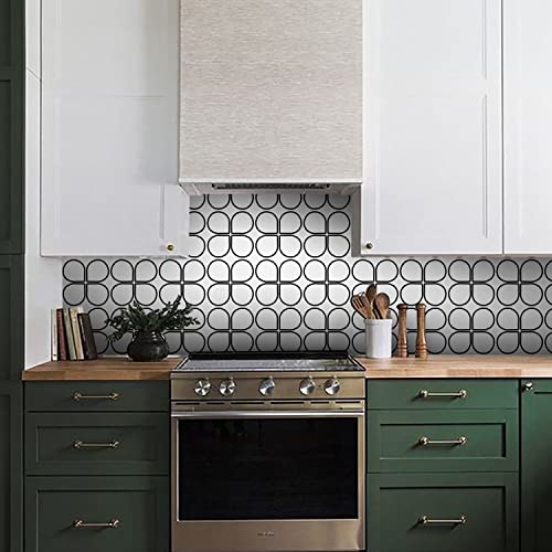 Autocollants muraux vinyle mat Alwayspon trèfle noir élégant - 4