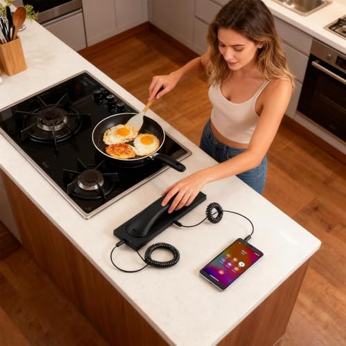 Combiné de téléphone rétro contre la fatigue des écrans