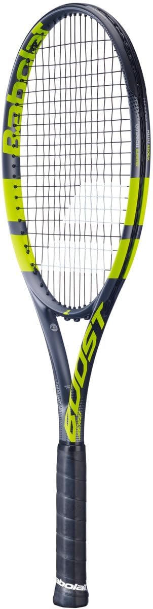 Raqueta de Tenis Babolat Boost Aero Encordada, Gris Verde/Amarillo miniatura 3