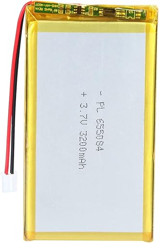 3.7V 3200mAh 655084 batería de iones de polímero de litio batería recargable Lipo con conector de paso de PH 0.079 in