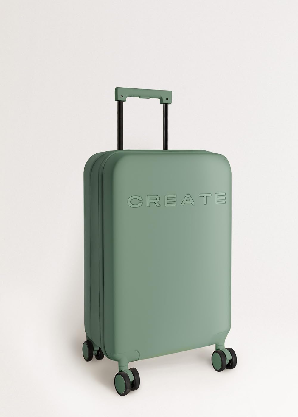CREATE / Luggage Studio Foldable/Maleta rígida Plegable de policarbonato Verde Sage / 37.5x24x54cm / Candado TSA, 4 Ruedas Dobles, Organizador, Mango telescópico, Materiales Resistentes y duraderos