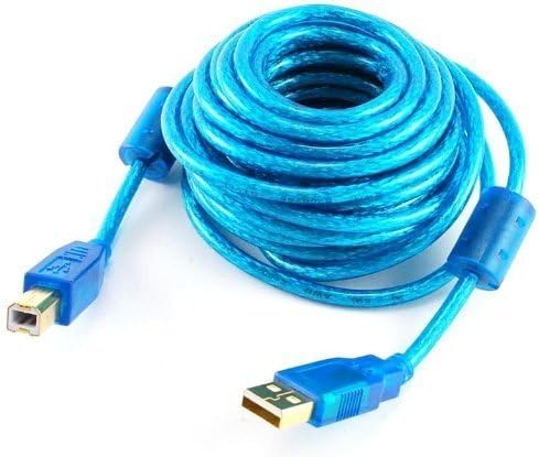 20 Foot A/B Hi-Speed USB 2.0 Cable with Gold Connectors and a Ferrite Core