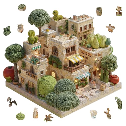 Wooden Puzzles for Adults, Micro Garden Sping Puzzles 500 Pieces