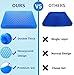 Gel Seat Cushion - Non-Slip Egg Seat Cushion Chair Pads - Office Chair Car Seat Cushion for Sciatica & Back Pain Relief - Coccyx Cushion for Home, Wheelchair, Computer, Desk Chair, Truck