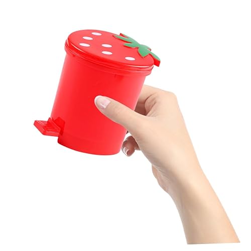 Miniatura 4 de STOBOK Kawaii Supplies Corazón Lápiz Maquillaje Tapas de Limpieza del Hogar Cubo de Mesa Cuarto de Mesa en Forma de Escritorio Latas Decorativas