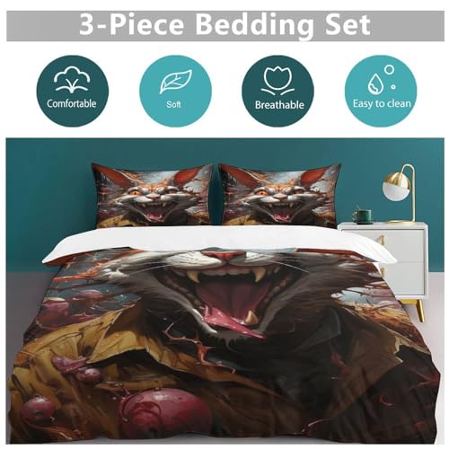 Parure de lit lapin 3D double avec impression haute définition durable