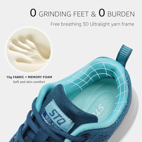 STQ Tennis Shoes Womens Lightweight Comfortable Lace up Walking Shoes Athletic Fashion Workout Gym Cross Training Sneakers4