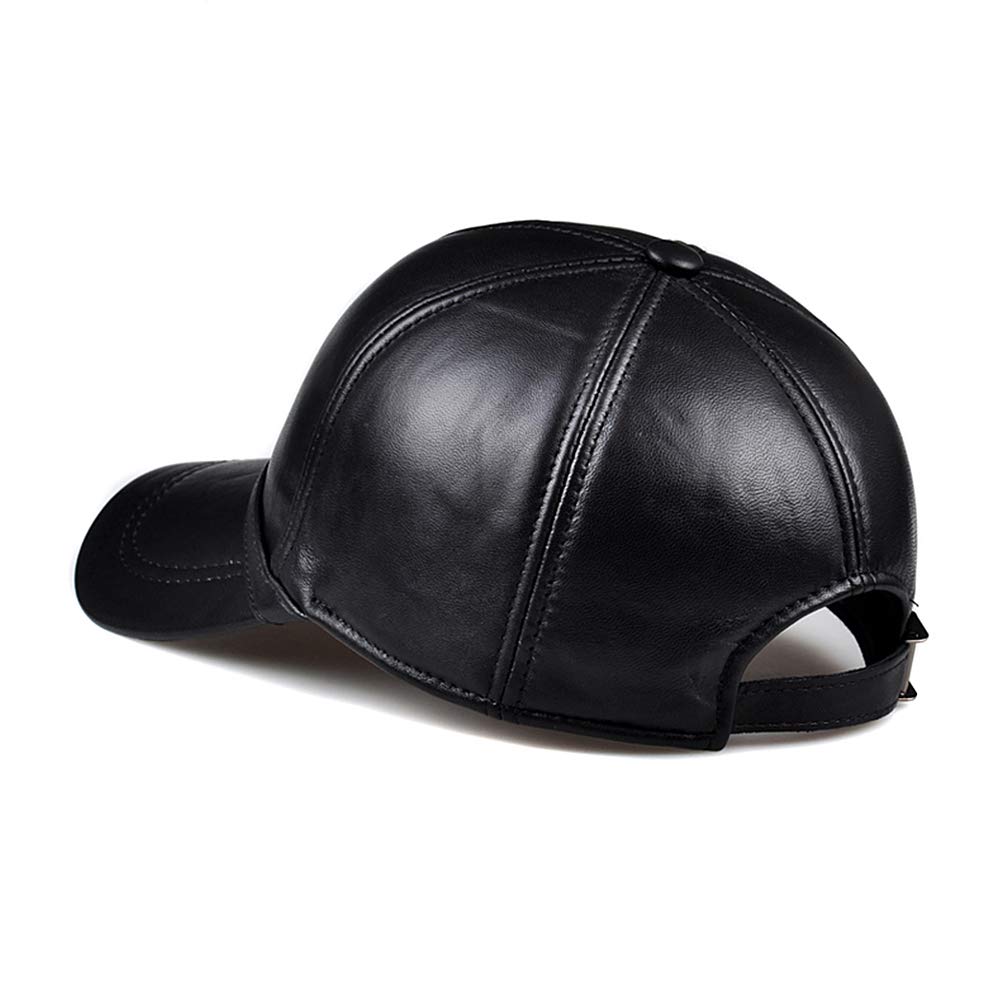 Gorra De Béisbol De Cuero para Hombre Gorro con Viseragorras Cap Sombrero Invierno De Deporte Ajustable