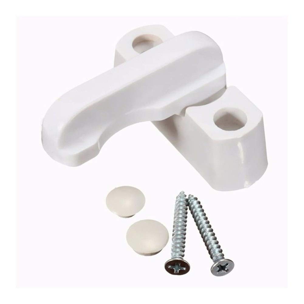 Maniglie per finestre in plastica, cassaforte, Serratura di Sicurezza per Porta a Battente, Leva di Sicurezza, Fermo a Scorrimento S08