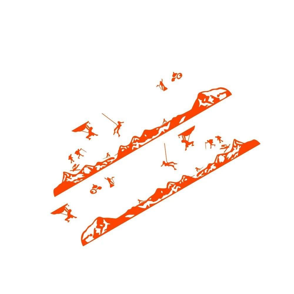 Pickup Side Stickers Truck Mountain Edition Decor Decals(Glossy Orange)