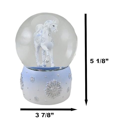 Ebros Gift Trail Of Painted Ponies Western Christmas Frozen Winter Snow Crystal Horse Glitter Water Globe 5.25" Tall Farmhouse Ranch Cabin Country Snow Globes Collectible Figurine #TOP1