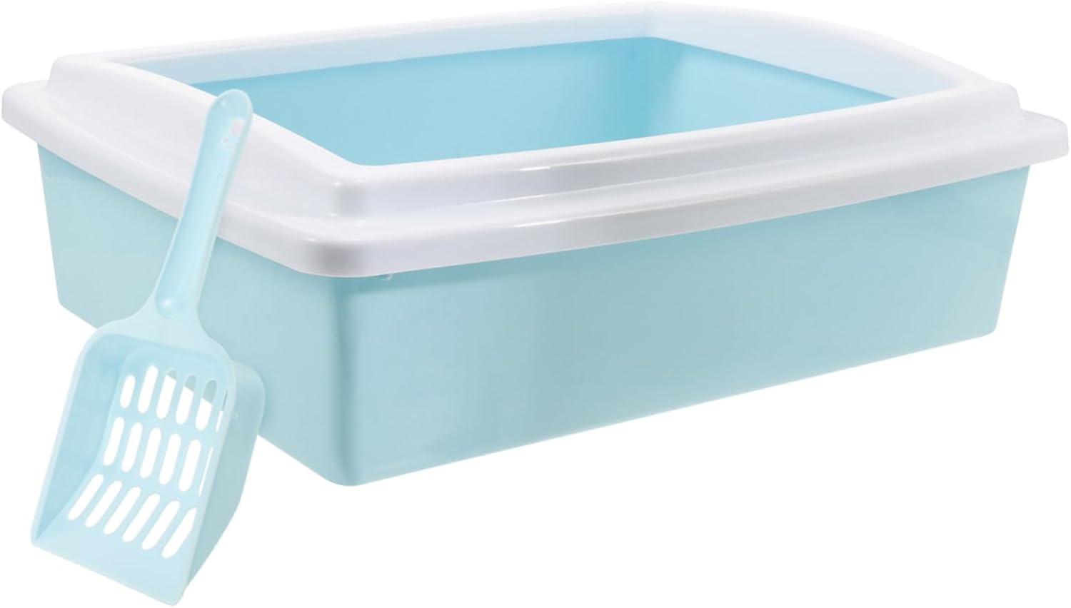 Milisten Open Style Cat Litter Box with Removable High Fence Portable Litter Container for Indoor and Travel Use Material Easy to with Shovel for Kittens and Cats