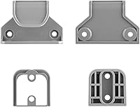 Vista 4 de Kit de piezas de repuesto retráctil para puerta de bebé, juego completo de accesorios de montaje en pared con soportes, anclajes y tornillos (gris)