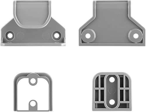 Miniatura 4 de Kit de piezas de repuesto retráctil para puerta de bebé, juego completo de accesorios de montaje en pared con soportes, anclajes y tornillos (gris)