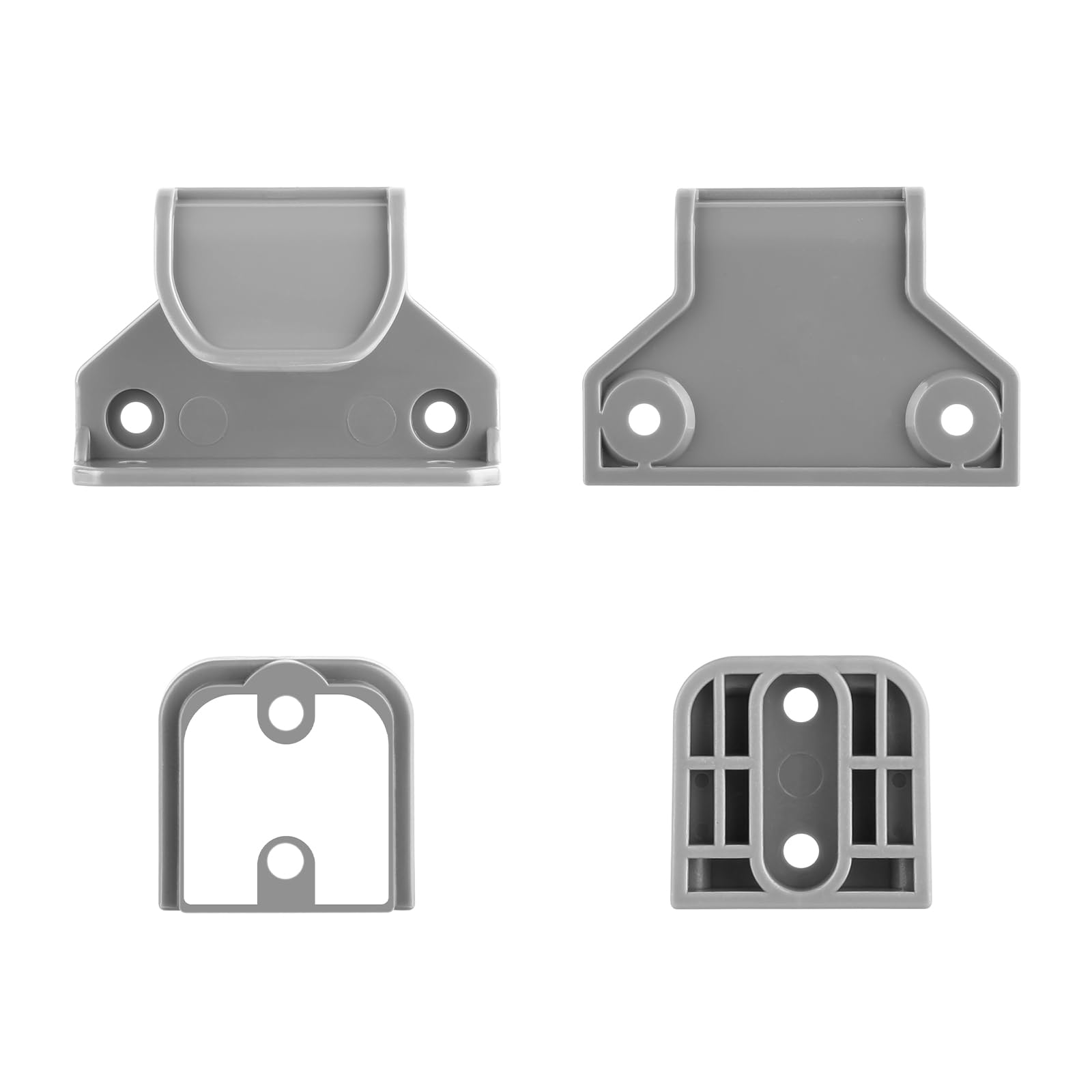 Retractable Baby Gate Replacement Parts Kit, Pet Gate Full Set Wall Mounting Hardware with Brackets Anchors and Screws(Grey) - Image 4