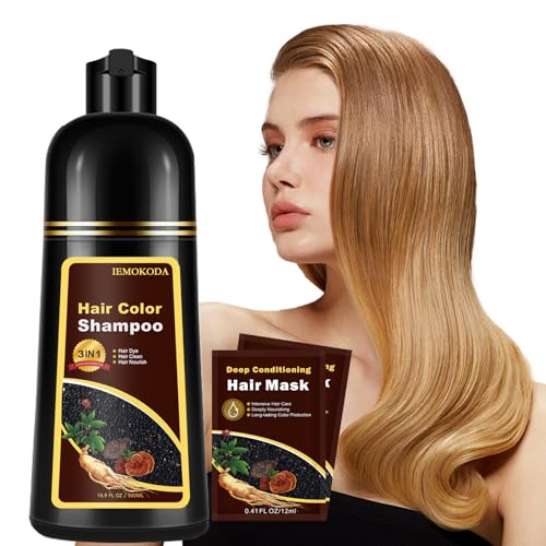 Natural Blonde Brown 3-IN-1 Golden Hair Dye Shampoo