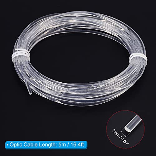 PATIKIL 2mm 5m PMMA Side Glow Fiber Optic Cable Kit - Image 2