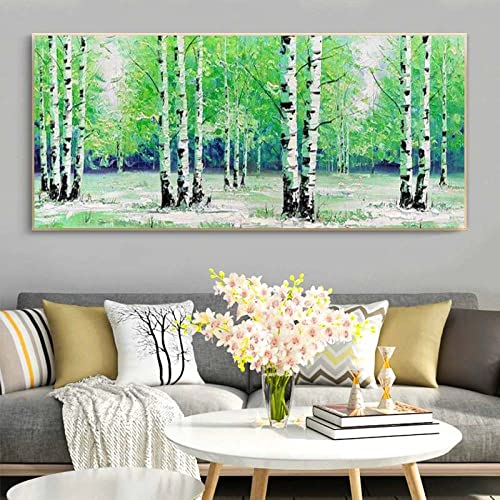 Peinture à l'huile sur toile haut de gamme de forêt verte pour villa moderne