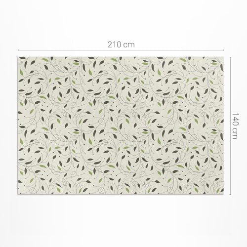 Tapis de sol vinyle 140x210 cm extérieur rectangle à motif de vignes