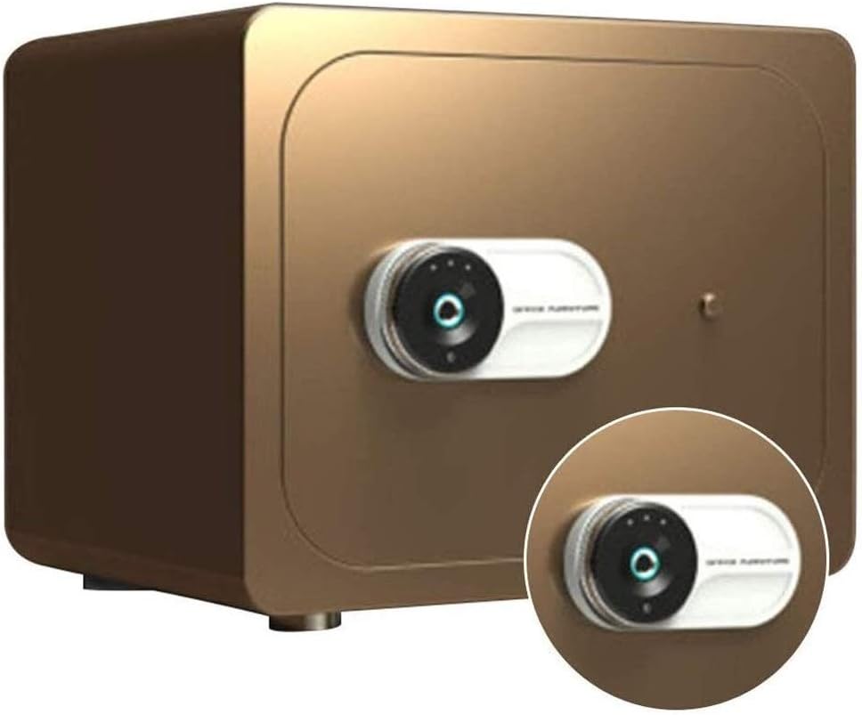 Electronic Home Small Office Stealth Fingerprint All Steel Security Cabinet Safes (Color Silver, Size * 25cm) Safe