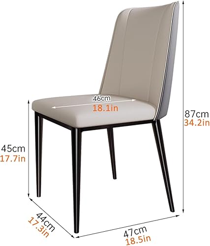 Miniatura 3 de JKGHK Sillas de comedor, sillas de cocina sin brazos con respaldo curvo, silla de vestíbulo tapizada, sillas de sala de estar tapizadas de cuero