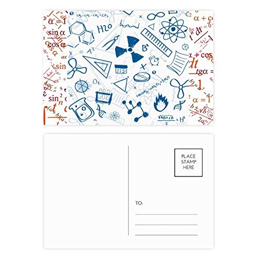 Symbole chimie et formule physique en lot de cartes postales originales pour petits cadeaux