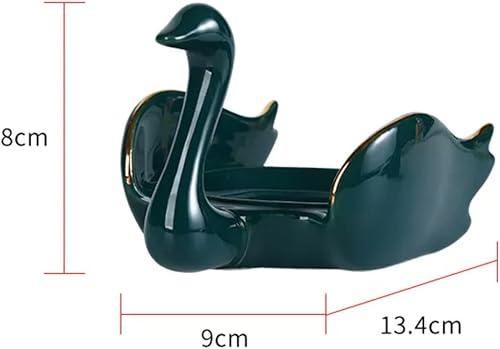 Miniatura 2 de El juego de té de cisne incluye 1 taza y 1 taza de platillo expreso, juego de tazas de cerámica de 3.7 onzas, juego de té de cisne de porcelana,