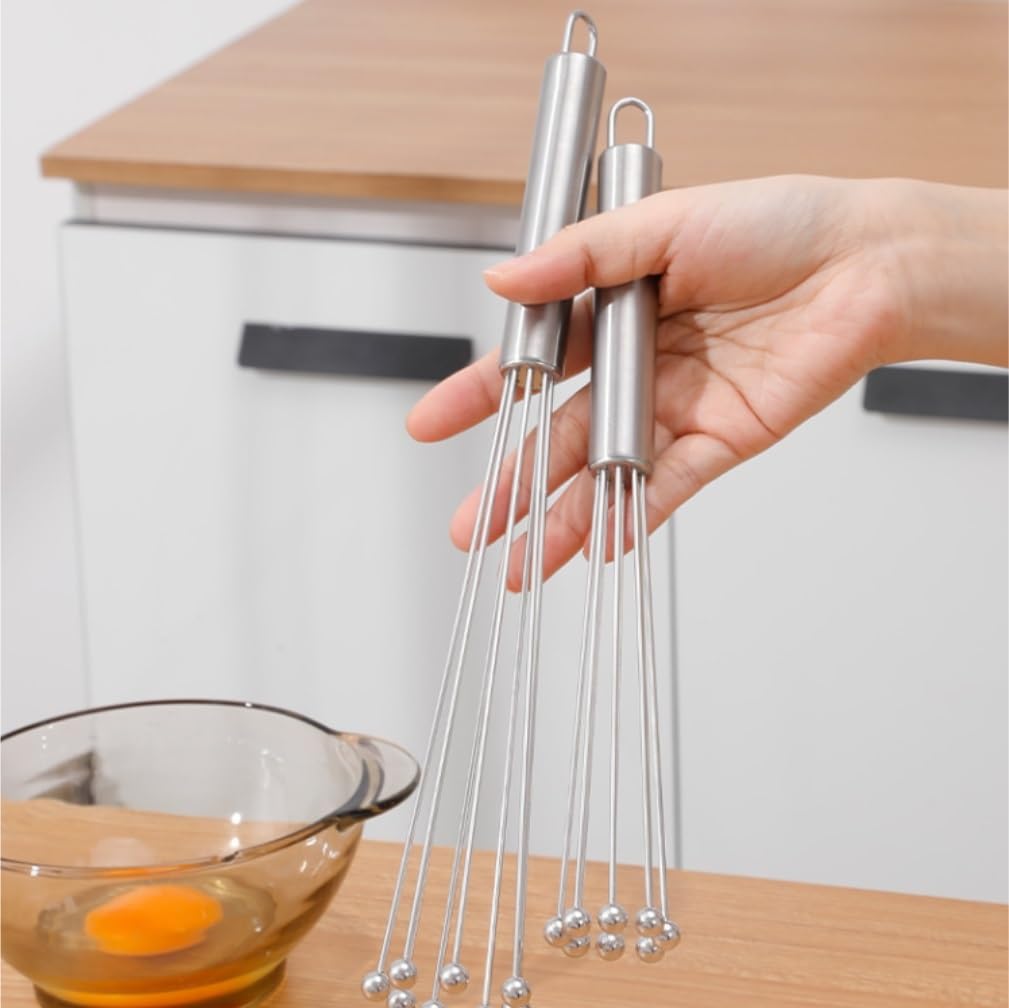 Frusta per Uova Utensili da Cucina Frusta da Cucina A Sfera in Acciaio Inox, Sbattitore Manuale Adatto for Mescolare, Mescolare, Montare Strumenti di Cottura(25cm)
