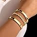 Gokeey Gold Bracelets for Women Non Tarnish Dainty 14K Gold Plated Bangle Cuff Bracelet Stackable Bracelets Set, Layered Rope Link Chain Bracelets Trendy Jewelry Arm Cuff Gifts