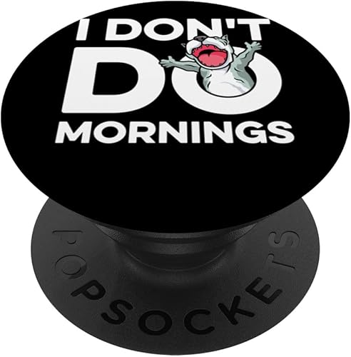 Funny American Bully Pet Breed - Bulldog I Dont Do Mornings PopSockets Standard PopGrip