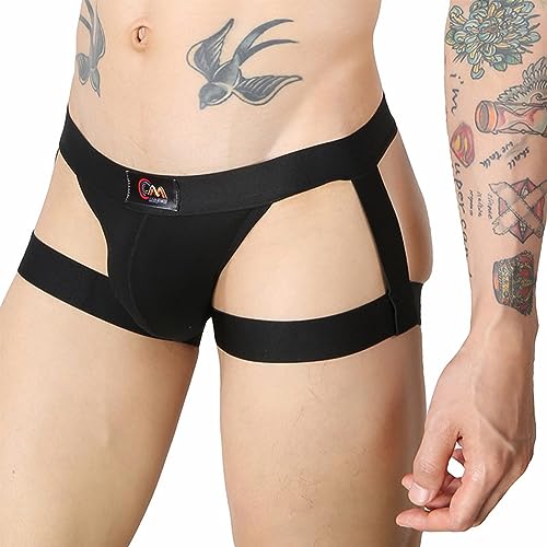 Evankin Men Sexy Briefs Hollow Out Cotton Underwear Jockstrap Leggings Bulge Pouch Lingerie2